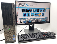 Арендовать комплект ПК: Системный блок Dell OptiPlex 7010 / i3-3240 (3.5 ГГц) /ОЗУ 4 / SSD 128/ Desktop + Монитор DELL P2217Hb